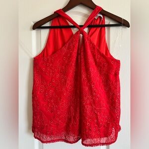 Sofia by Sofia Vergara Embroidered Halter Blouse